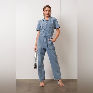 Pretty Garbage Goldie Denim jumpsuit Romper boutique brand women’s size medium